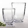 Glass tumblers.