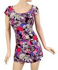 Purple print dress