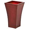 Red square vase