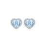 image of wholesale closeout blue heart diamond earrings