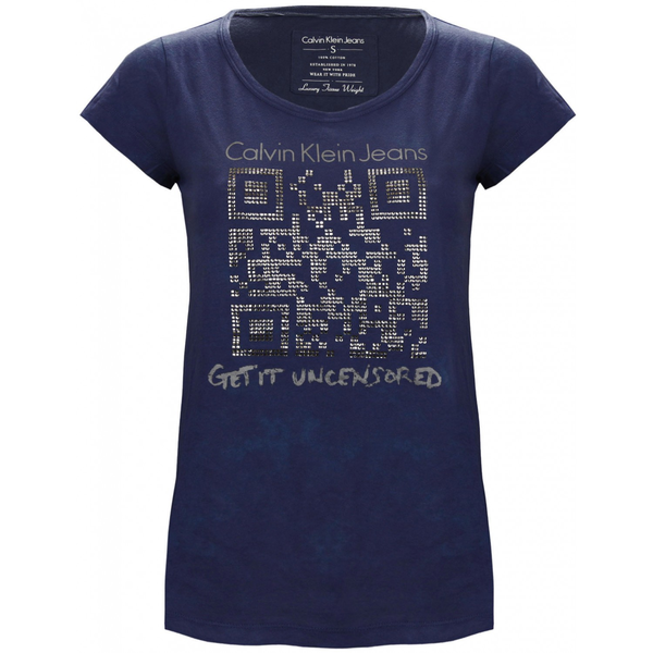 image of wholesale closeout calvin klein womens t shirt navy blue