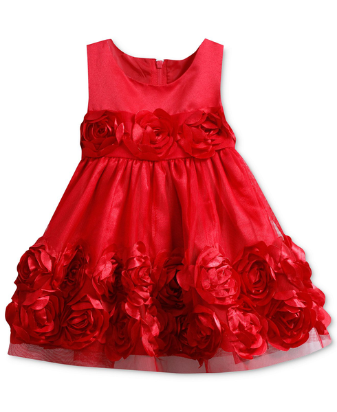 image of wholesale closeout flower applique dress