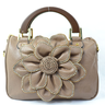 image of liquidation wholesale flower beige handbag
