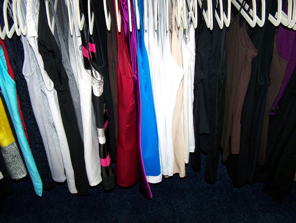image of wholesale closeout hanger of dresses shirts