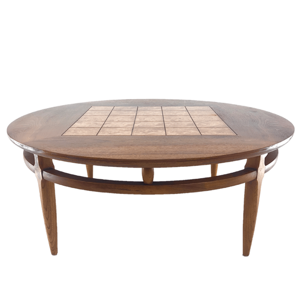 image of wholesale round walnut coffee table