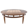 image of liquidation wholesale round walnut coffee table