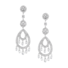 image of wholesale closeout silver diamond earrings