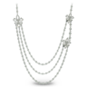 image of liquidation wholesale silver diamond long necklace
