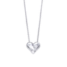 image of wholesale closeout silver heart necklace