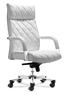 image of wholesale closeout white leather desk chair